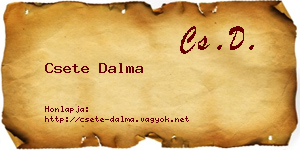 Csete Dalma névjegykártya